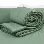 Long Staple Cotton Comforter | 68x86" Single/Twin | Premium Lightweight All-Season Quilt