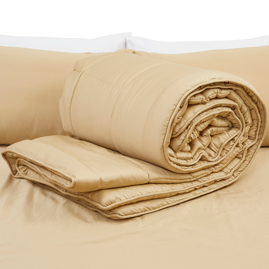 Long Staple Cotton Comforter | 68x86" Single/Twin | Premium Lightweight All-Season Quilt