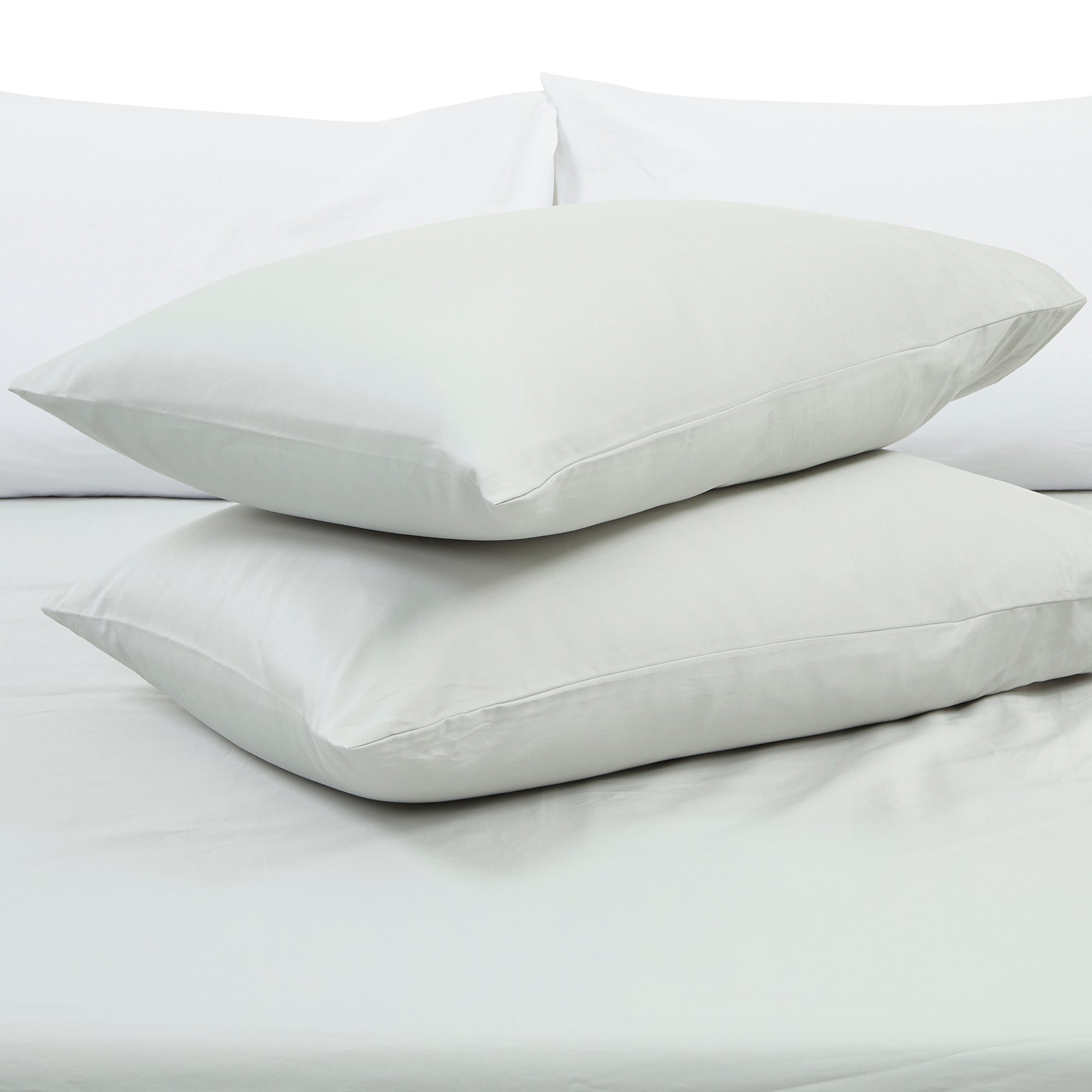 2-pc Long Staple Cotton Pillowcases | 21x35" King Size Set
