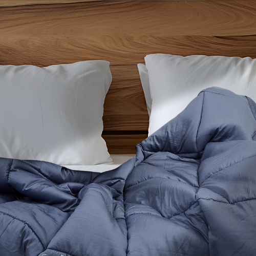 King/Queen Cotton Comforter | 86x92" All-Season Quilt